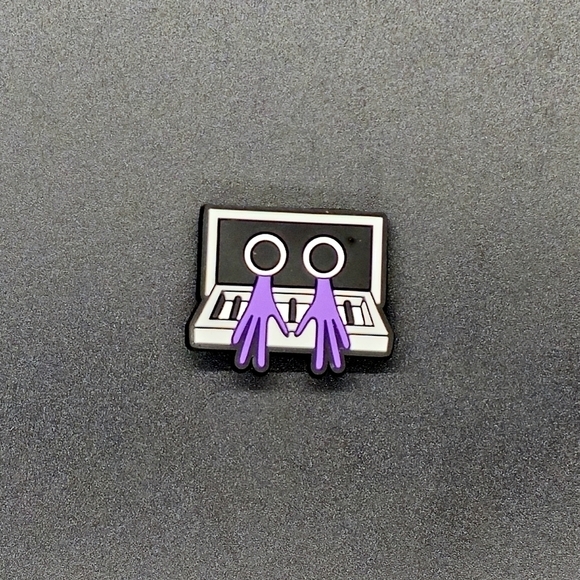 (5/$15) Purple Rainbow Friends Croc Charm - Picture 1 of 2